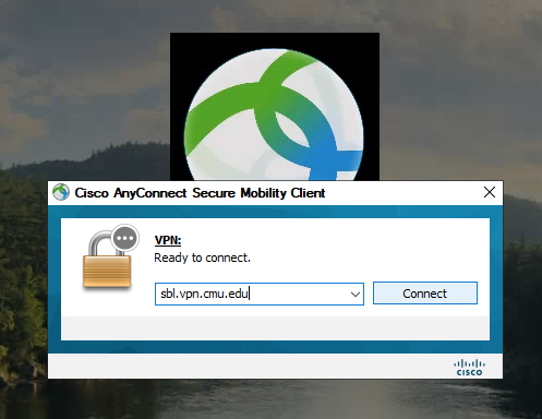 anyconnect connection window